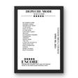 Depeche Mode April 08, 2024 Lanxess Arena Cologne Setlist Poster - Setlist