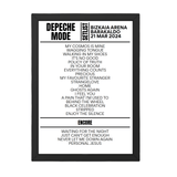 Depeche Mode Barakaldo March 21, 2024 Replica Setlist - Setlist