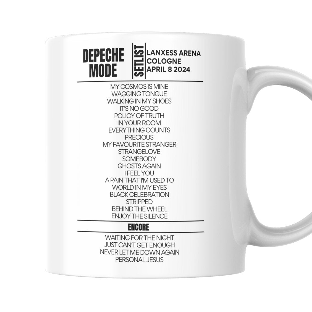 Depeche Mode Cologne April 8 2024 Replica Setlist Mug - Setlist