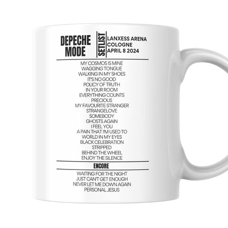 Depeche Mode Cologne April 8 2024 Replica Setlist Mug - Setlist