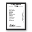 Depeche Mode December 03, 2023 Chase Center San Francisco Setlist Poster - Setlist