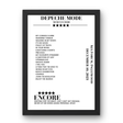 Depeche Mode December 10, 2023 Kia Forum Inglewood Setlist Poster - Setlist