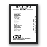 Depeche Mode February 10, 2024 Royal Arena Copenhagen Setlist Poster - Setlist