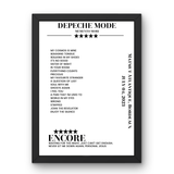 Depeche Mode July 04, 2023 Matmut Atlantique Bordeaux Setlist Poster - Setlist