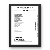 Depeche Mode July 14, 2023 Stadio Giuseppe Meazza Milan Setlist Poster - Setlist