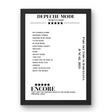 Depeche Mode June 02, 2023 Parc del Fòrum Barcelona Setlist Poster - Setlist