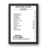 Depeche Mode June 22, 2023 Decathlon Arena - Stade Pierre Mauroy Villeneuve - d'Ascq Setlist Poster - Setlist