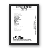 Depeche Mode June 24, 2023 Stade de France Saint - Denis Setlist Poster - Setlist