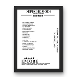 Depeche Mode March 12, 2024 WiZink Center Madrid Setlist Poster - Setlist