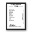 Depeche Mode March 25, 2023 SAP Center at San Jose San Jose Setlist Poster - Setlist