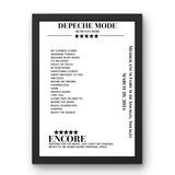 Depeche Mode March 28, 2024 Mediolanum Forum di Assago Assago Setlist Poster - Setlist