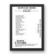 Depeche Mode May 16, 2023 Ziggo Dome Amsterdam Setlist Poster - Setlist