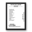 Depeche Mode May 20, 2023 Sportpaleis Merksem Setlist Poster - Setlist