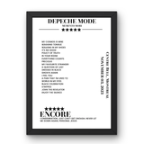 Depeche Mode November 03, 2023 Centre Bell Montreal Setlist Poster - Setlist