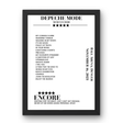 Depeche Mode November 16, 2023 Ball Arena Denver Setlist Poster - Setlist