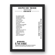 Depeche Mode November 24, 2023 Rogers Arena Vancouver Setlist Poster - Setlist