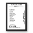 Depeche Mode November 26, 2023 Climate Pledge Arena Seattle Setlist Poster - Setlist