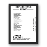 Depeche Mode November 28, 2023 Moda Center Portland Setlist Poster - Setlist