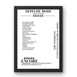 Depeche Mode October 01, 2023 American Airlines Center Dallas Setlist Poster - Setlist