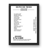 Depeche Mode October 04, 2023 Toyota Center Houston Setlist Poster - Setlist