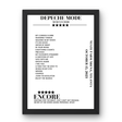 Depeche Mode October 15, 2023 State Farm Arena Atlanta Setlist Poster - Setlist