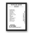 Depeche Mode October 21, 2023 Barclays Center Brooklyn Setlist Poster - Setlist