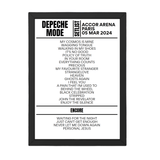 Depeche Mode Paris March 05, 2024 Replica Setlist - Setlist