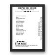 Depeche Mode Phones 4u Arena Manchester 15 November 2013 Setlist Poster - Setlist