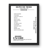 Depeche Mode Seaclose Park Newport 23 June 2018 Setlist Poster - Setlist