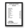 Depeche Mode September 21, 2023 Foro Sol Mexico City Setlist Poster - Setlist