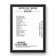 Depeche Mode The O2 Arena London 22 January 2024 Setlist Poster - Setlist