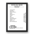 Depeche Mode The O2 Arena London 22 November 2017 Setlist Poster - Setlist