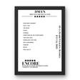 DMA’s July 24, 2023 De La Warr Pavilion Bexhill Setlist Poster - Setlist