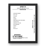 DMA’s July 24, 2023 De La Warr Pavilion Bexhill Setlist Poster - Setlist