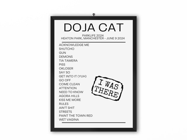 Doja Cat Parklife 2024 Replica Setlist - Setlist