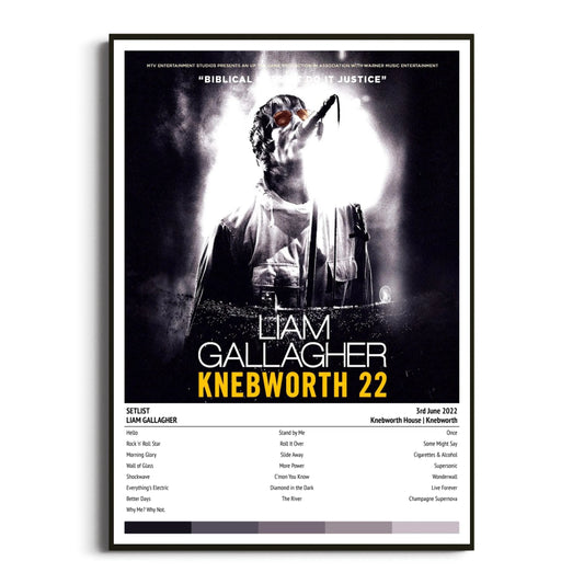 Liam Gallagher Knebworth Knebworth House 03 June 2022 Setlist Tour Poster