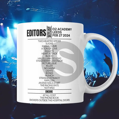 Editors Leeds February 27 2024 Setlist Mug - Setlist