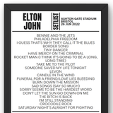 Elton John Bristol Ashton Gate 26 June 2022 Replica Setlist - Setlist