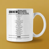 Eminem T in the Park Kinross July 10, 2010 Setlist Mug - Setlist