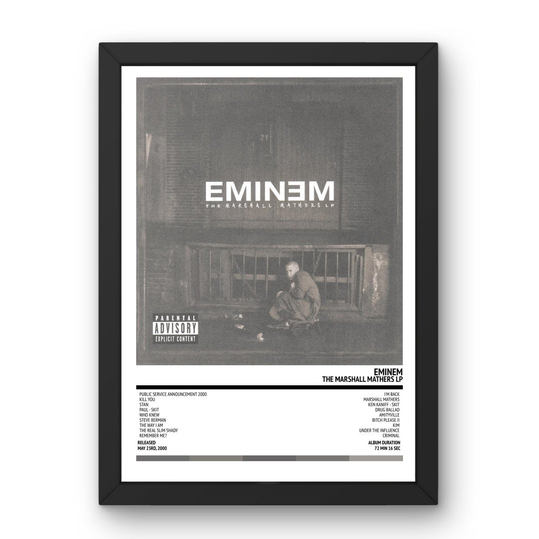 Eminem - The Marshall Mathers LP (2000) Poster - Setlist