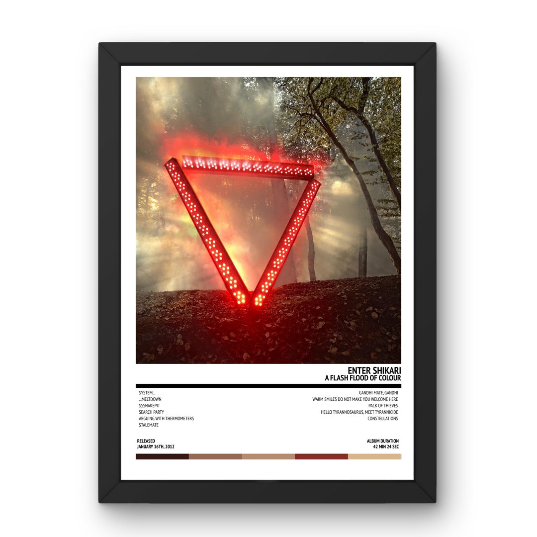 Enter Shikari - A Flash Flood of Colour (2012) Poster - Setlist