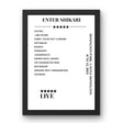 Enter Shikari Donington Park Castle Donington 15 June 2013 Setlist Poster - Setlist