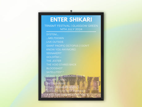 Enter Shikari TRNSMT Festival 2024 - Setlist Poster - Setlist