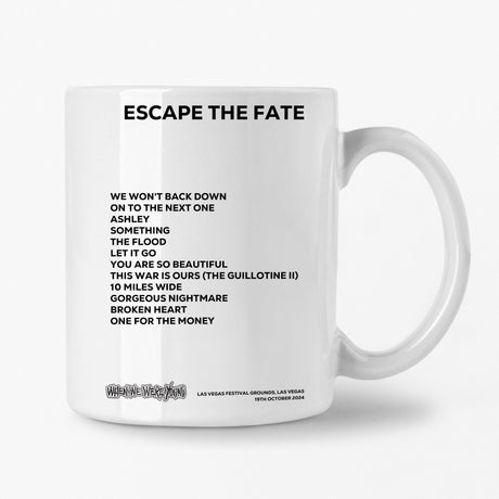 Escape the Fate Las Vegas 19th October 2024 Setlist Mug - Setlist