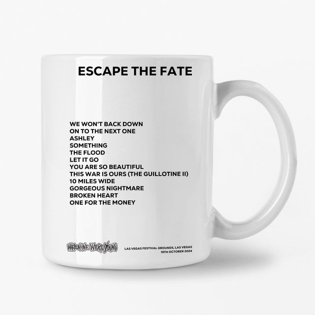 Escape the Fate Las Vegas 19th October 2024 Setlist Mug - Setlist