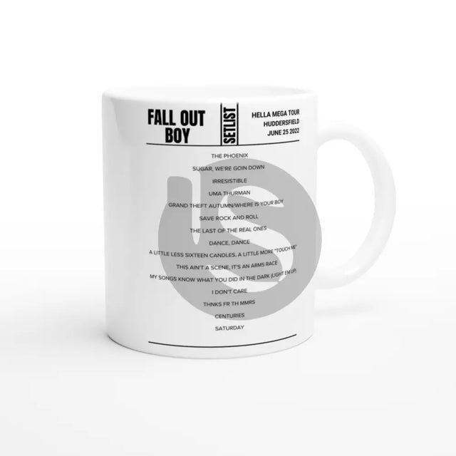 Fall Out Boy Huddersfield June 2022 Setlist Mug - Setlist