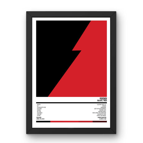 Feeder - Black / Red (2024) Poster - Setlist