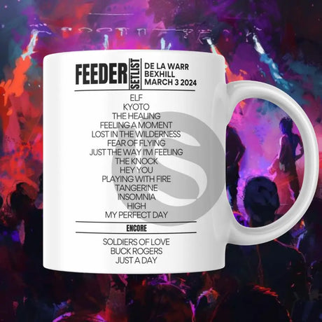 Feeder De La Warr Bexhill March 3 2024 Setlist Mug - Setlist