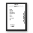 FLOW September 16, 2024 Electric Ballroom London Setlist Poster - Setlist