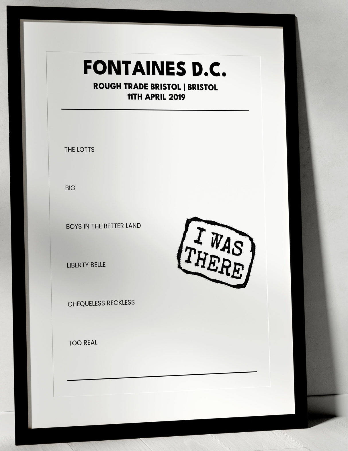 Fontaines D.C. 11th April 2019 Rough Trade Bristol Bristol - I Was There - Setlist